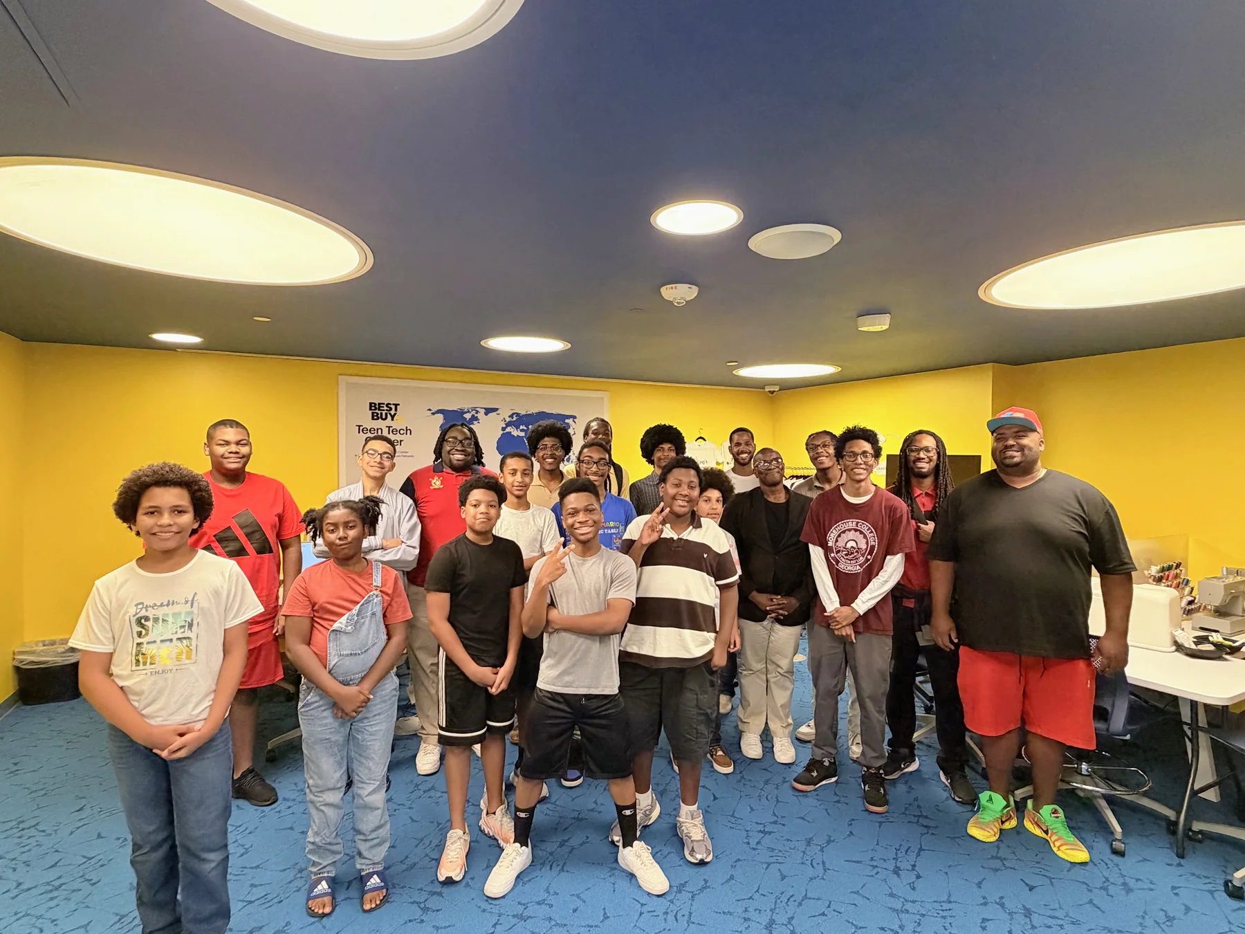 AARI students, mentors, and partners at the Best Buy Teen Tech Center autonomous navigation program.